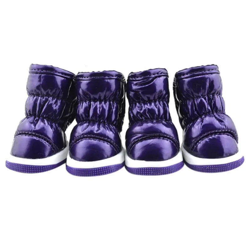 4-Piece/Set Pet Dog Winter Rain Shoes Waterproof