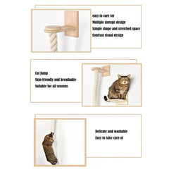 Cat Climbing Shelf And Rope Tree Wall