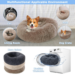 Round Pet Bed For Large Dog Donut