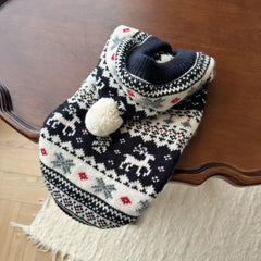 Christmas Hooded Sweater Autumn Winter Cat Dog