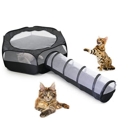 Cat Tunnel Cage House In Interactive Foldable