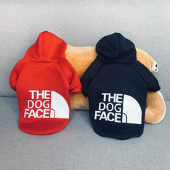 Dog Hoodies The Face Wind Coat Warm