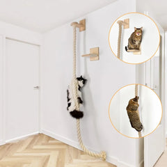 Cat Climbing Shelf And Rope Tree Wall
