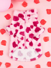 Super Soft Warm Winter Dog Jacket Hearted