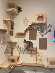 Wall Mounted Cat Climbing Shelf Steps Furniture