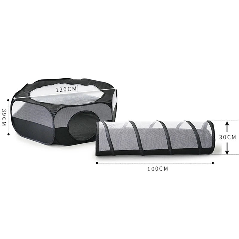 Cat Tunnel Cage House In Interactive Foldable