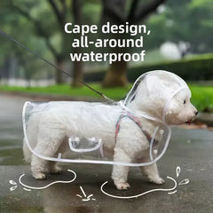 Pet Raincoat Transparent Dog Waterproof And Windproof