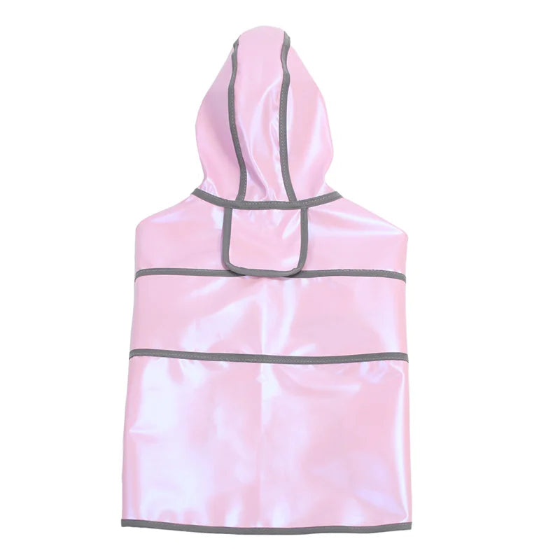 Reflective Strap Dog Raincoat Hooded Slicker Poncho