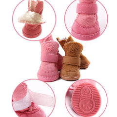 Set Of Pet Snow Boots Dog Shoes