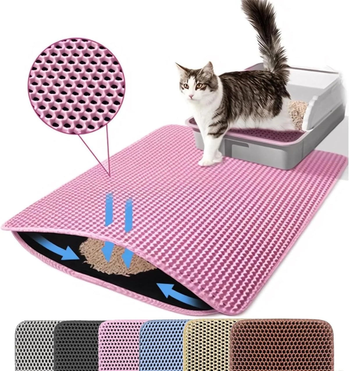 Cat Litter Mat Double Layer Pet Non