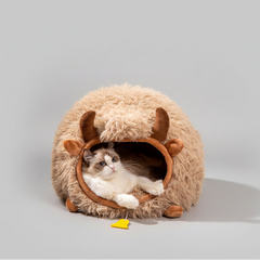 New Cat Bed Yak-Shaped Winter-Warm Semi-Enclosed House