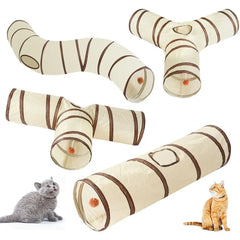 Fun Polyester+Steel Wire Cat Tunnel Tube Breathable