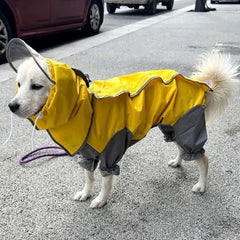 Waterproof Dog Raincoat Hoodie Jacket Rain Poncho