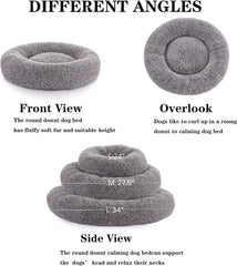 Dog Beds For Large Calming Donut Round
