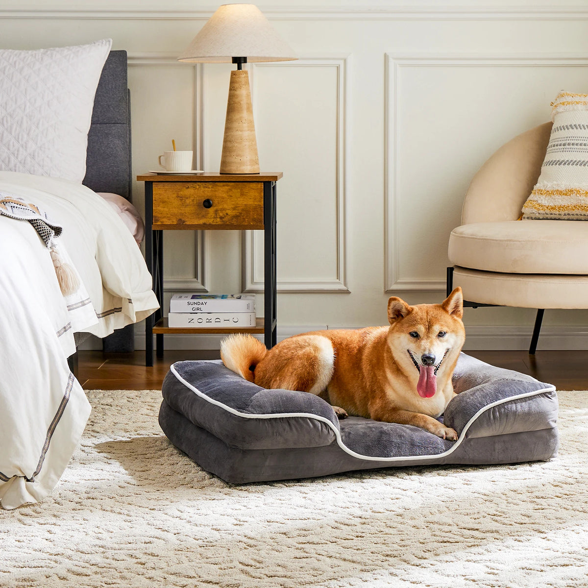 Jhk Orthopedic Dog Bed Memory Foam Pet