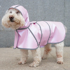 Reflective Strap Dog Raincoat Hooded Slicker Poncho