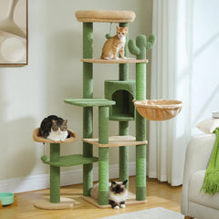 Multi-Level Cat Tree With Scratching Post Hammock