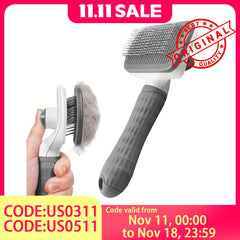 2-In-1 Pet Grooming Brush Massaging Deshedder