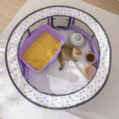 Foldable Mesh Ventilated Circular Cat Nest Outdoor/Indoor
