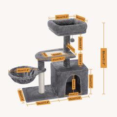 Cat Tree For Small Indoor Plush Tower