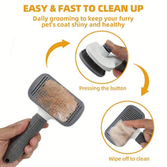 8Pcs/Set Dog Grooming Kit, Self-Cleaning Pet Set