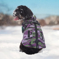 Pet Dog Coat With Reflective Harness Winter