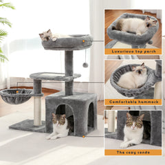 Cat Tree For Small Indoor Plush Tower