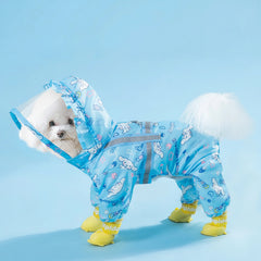 Cinnamoroll Pet Raincoat Waterproof Hood Rain Jacket