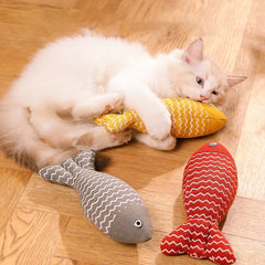 Cat Toys Fish Interactive Chew Simulation Pillow