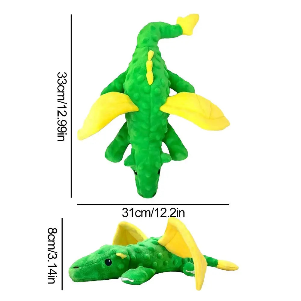 Dog Plush Toys Cute Dinosaur Shape Squeaky