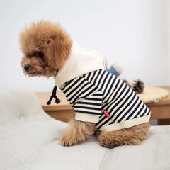 Striped Cotton Hoodie Dog Sweater Warm