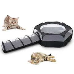 Cat Tunnel Cage House In Interactive Foldable