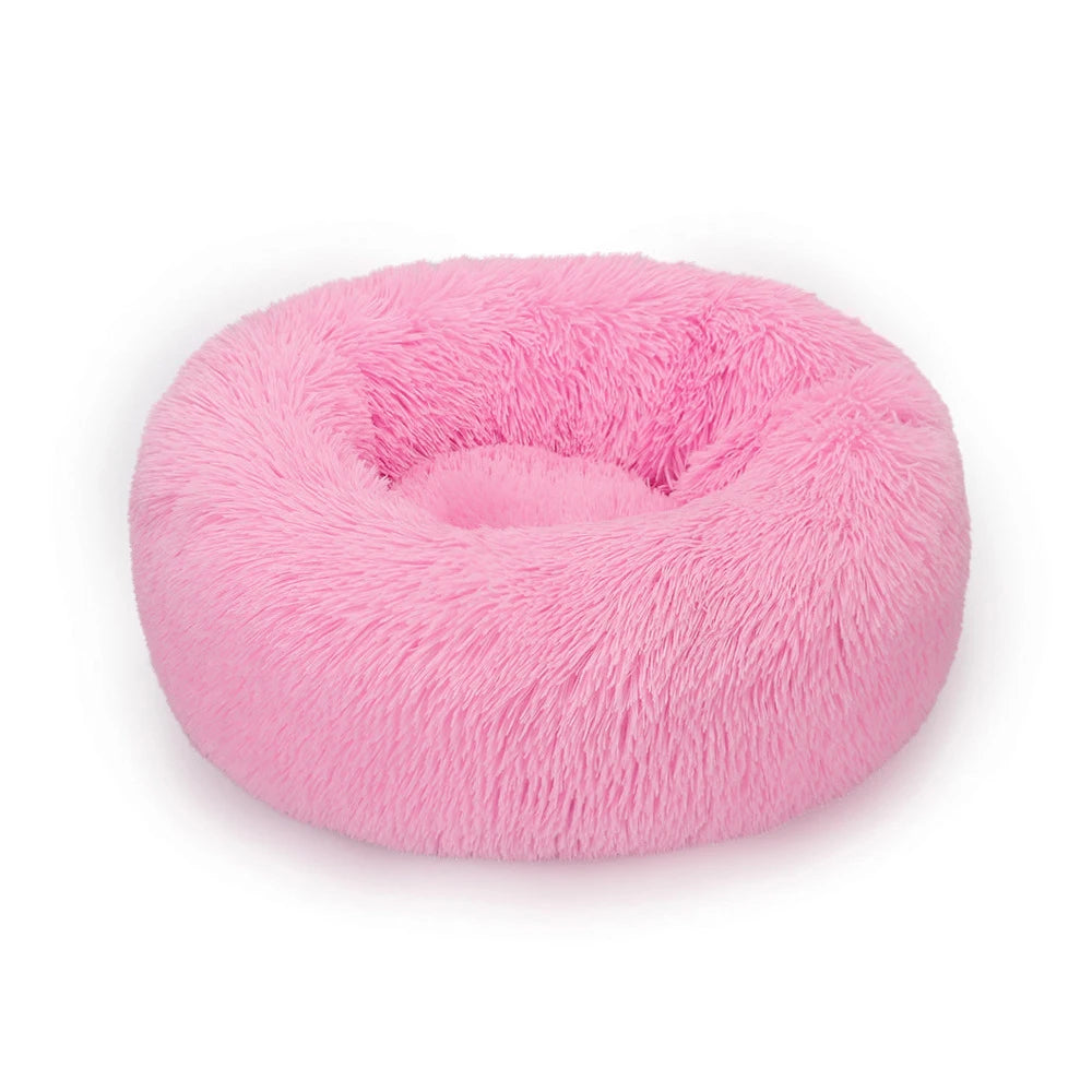 Donut Dog Bed Plush Basket Pets Round