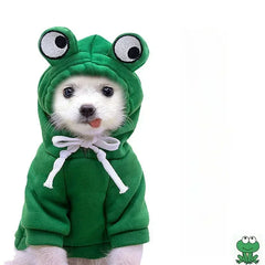 Dog Frog Shape Hoodies Pet Cat Coats