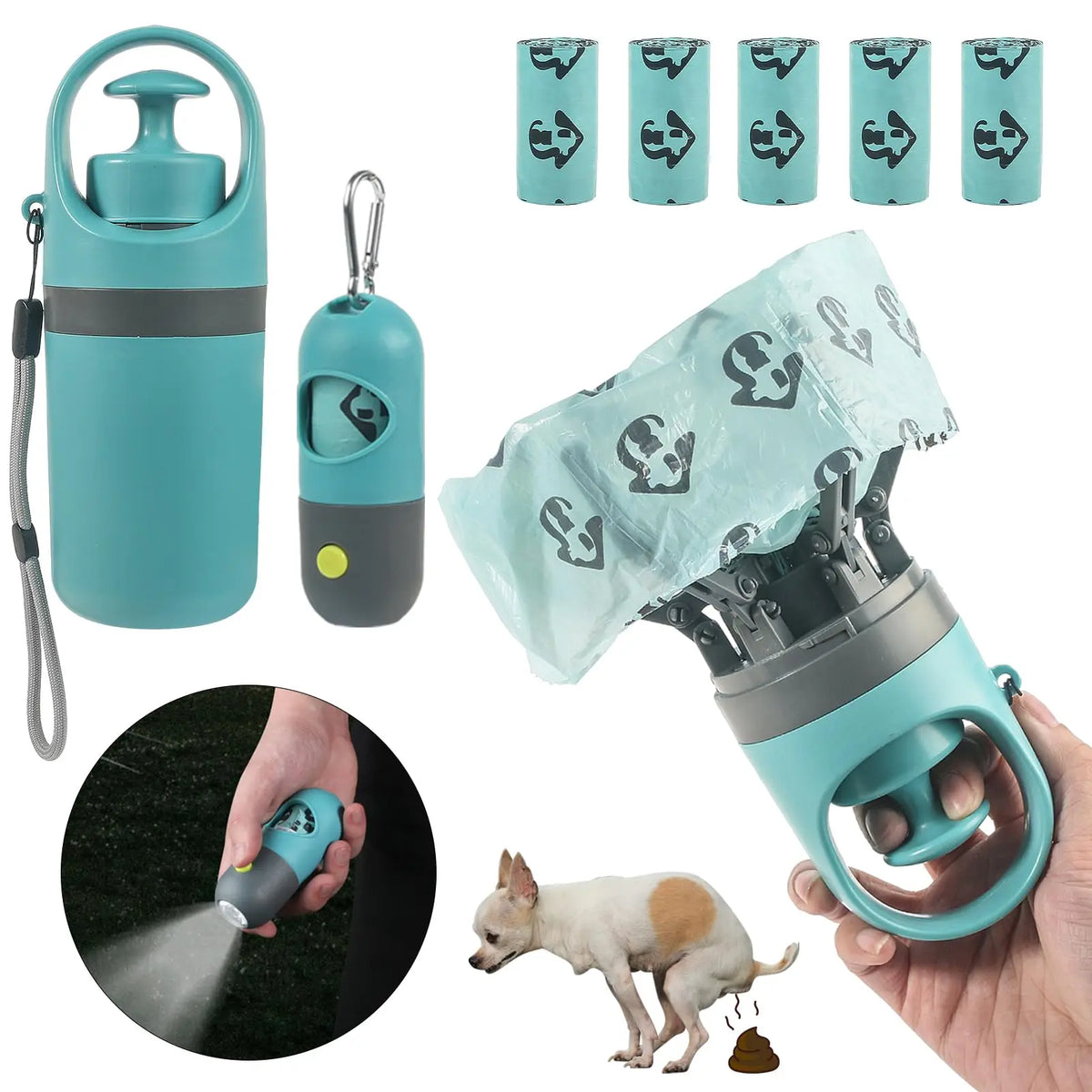 360 Portable Pooper Scooper With Bag Attachment