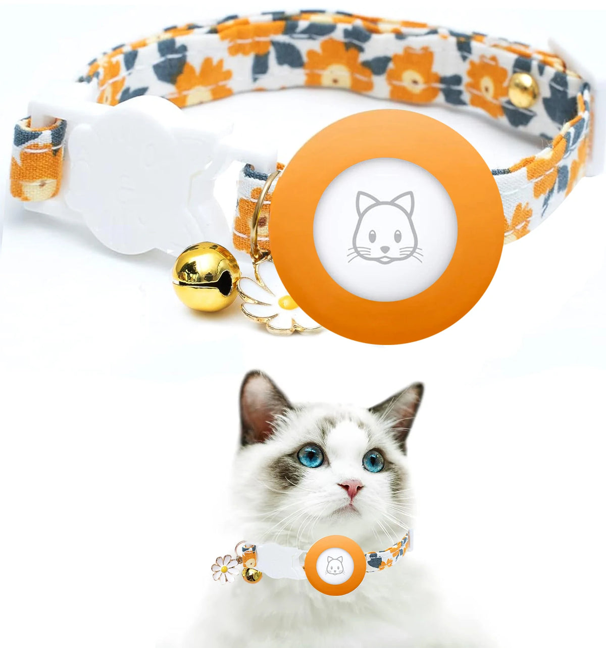 Airtag Cat Collar, Kitten Breakaway With Silicone
