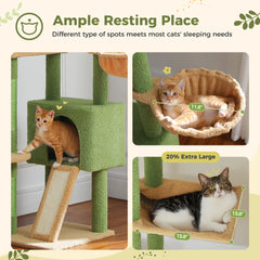 Cactus Cat Tree Floor To Ceiling Tower