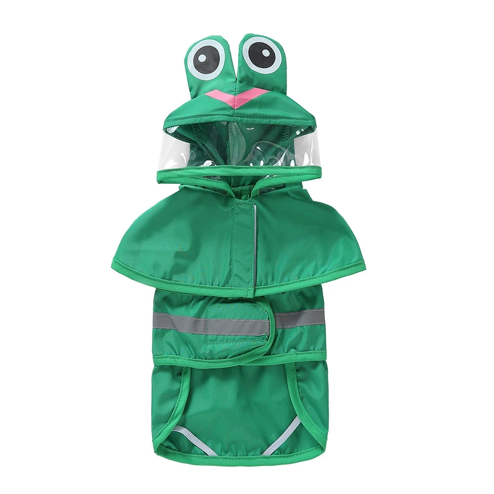 Fashionable Reflective Pet Dog Raincoat Cute Animal