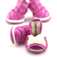 4-Piece/Set Pet Dog Winter Rain Shoes Waterproof