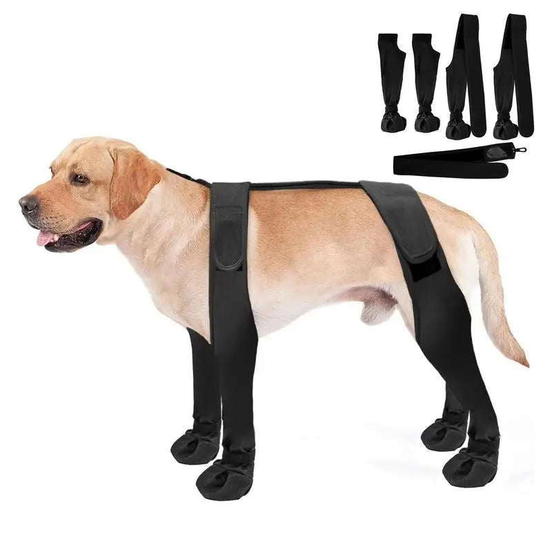 Dog Suspender Boots Waterproof Paw Protectors Soft