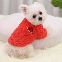 Cute Fruit Print Dog Hoodies Warm Small