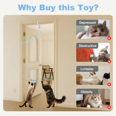 Cat Toys Electric Door Hanging Interactive USB