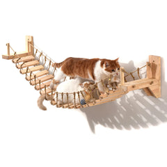 39.4In Wall-Mounted Cat Roped Bridge For Indoor