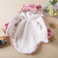 Winter Pet Dog Warm Fleece Hoodie Leopard