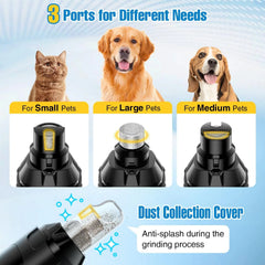 Quiet Electric Dog Nail Grinder, 6-Speed Rechargeable
