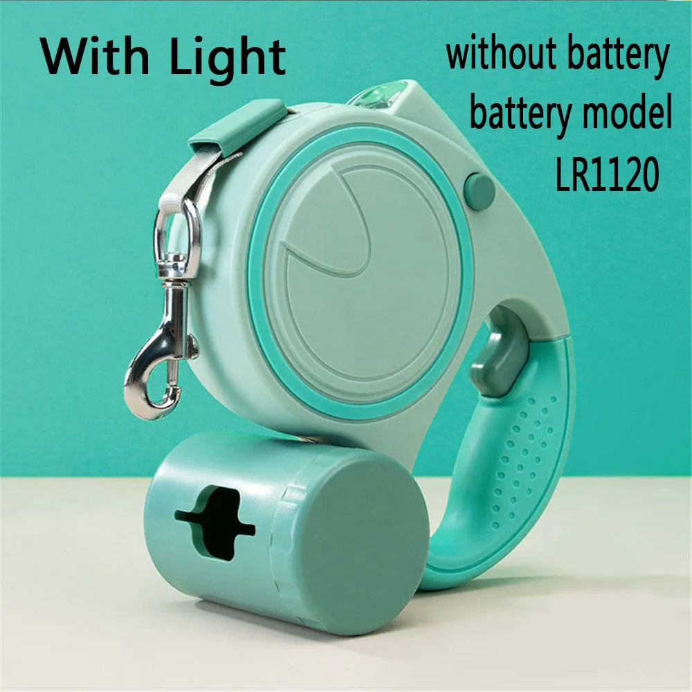 Dog Leash With LED Lights And Garbage