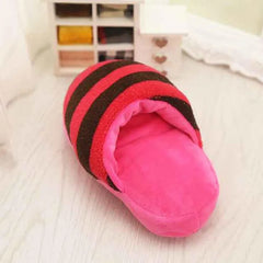 Pet Toys Squeaker Plush Slipper Shaped Puppy