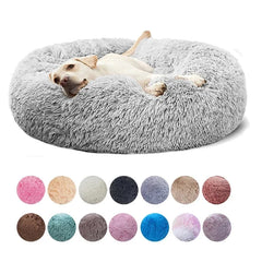 Round Pet Bed For Large Dog Donut