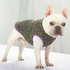 Fleece Dog Print For Warm Hoodies Suit