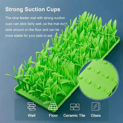 Pets Slow Feeder Silicone Grass Food Mat